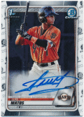 Luis Matos MLB 2020 Bowman Chrome 1st Bowman Signature Auto