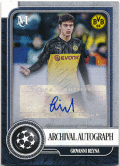 Giovanni Reyna Soccer 2019-20 Topps Museum Collection UEFA Champions League RC Rookie Signature Auto 41/99