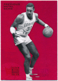 Karl Malone NBA 2013-14 Fleer Retro Metal Universe Precious Metal Gems Red 083/150
