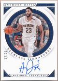 Anthony Davis NBA 2018-19 Panini National Treasures Peerless Signatures Auto 12/25