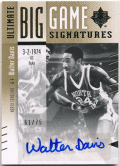 Walter Davis NBA 2010 Upper Deck Ultimate Collection Big Game Signatures Auto 61/75