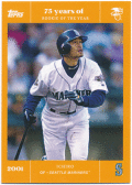 Ichiro MLB 2022 Topps 75 Years of Rookie of the Year Amber Parallel 5/5 イチロー