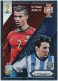 Lionel Messi / Cristiano Ronaldo Soccer 2014 Panini Prizm FIFA World Cup Brazil Matchups