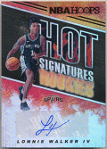 Lonnie Walker IV NBA 2018-19 Panini Hoops RC Rookie Hot Signature Auto