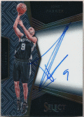 Tony Parker NBA 2016-17 Panini Select Signature Auto 06/99