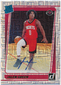 Jalen Green NBA 2021-22 Panini Donruss Choice RC Rated Rookie Signature Auto