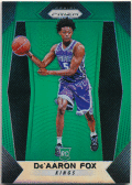 De'Aaron Fox NBA 2017-18 Panini Prizm RC Rookie Green Prizm