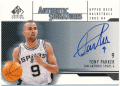 Tony Parker NBA 2003-04 Upper Deck SP Signature Edition Authentic Auto
