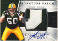 AJ Hawk NFL 2006 UD Exquisite Collection RC Patch Auto 004/225