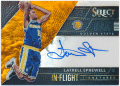 Latrell Sprewell NBA 2016-17 Panini Select In-Flight Orange Prizm Signature Auto 06/60