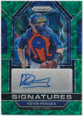 Kevin Parada MLB 2023 Panini Prizm Green Scope Prizm Signature Auto 02/75
