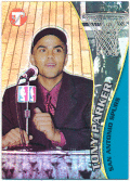 Tony Parker NBA 2001-02 Topps Pristine RC Rookie Refractor