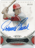 Johnny Bench MLB 2014 Topps Tier One Autographs Signature 05/99 Jersey Number