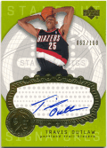 Travis Outlaw NBA 2003-04 Upper Deck Triple Dimensions RC Rookie Standout Signature Auto 062/100