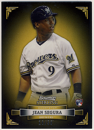 Jean Segura MLB 2012 Bowman Sterling RC Gold Refractor 18/50