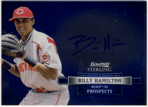 Billy Hamilton MLB 2012 Bowman Sterling Prospects Signature Auto