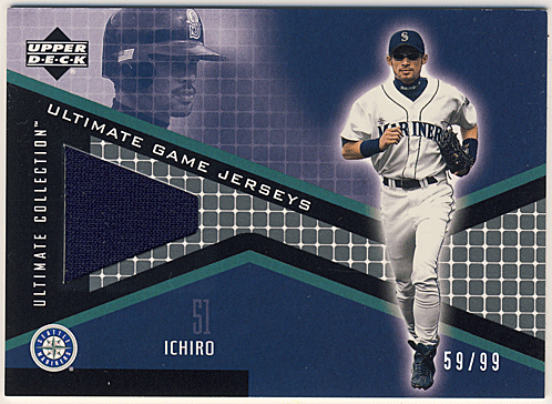 Ichiro MLB 2002 UD Ultimate Collection Game Jersey 59/99
