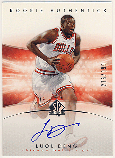 Luol Deng NBA 04-05 UD SP Authentic RC Signature Auto 276/999