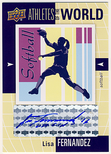 Lisa Fernandez Softball 2011 UD World of Sports Athletes of the World Signature Auto