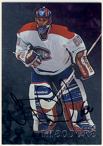 Jose Theodore NHL 98-99 Be A Player Signature Auto