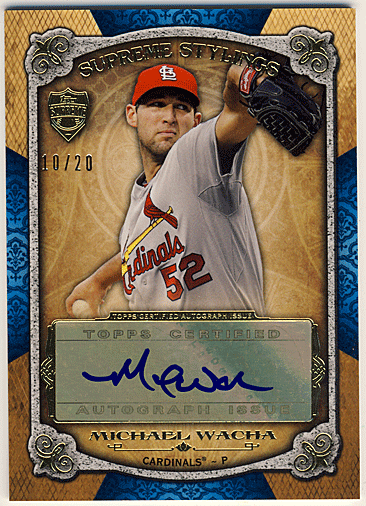 Michael Wacha MLB 2013 Topps Supreme Asia Stylings Signature Auto Blue 10/20