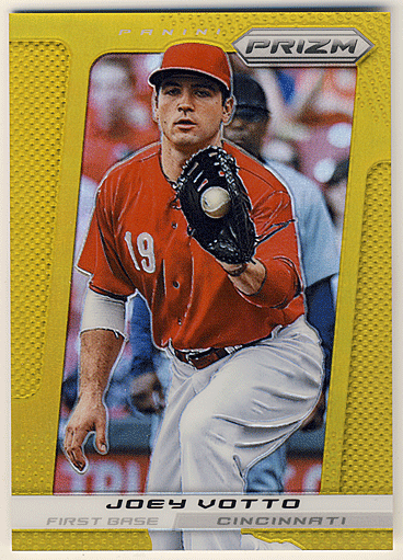 Joey Votto 2013 Panini Prizm Gold Prizm Refractor 02/10