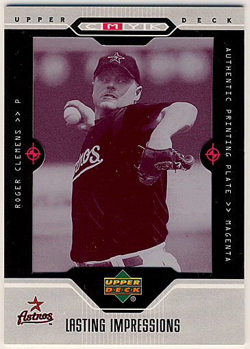 Roger Clemens MLB 2004 Upper Deck UD Authentic Printing Plate Magenta 1/1 1of1