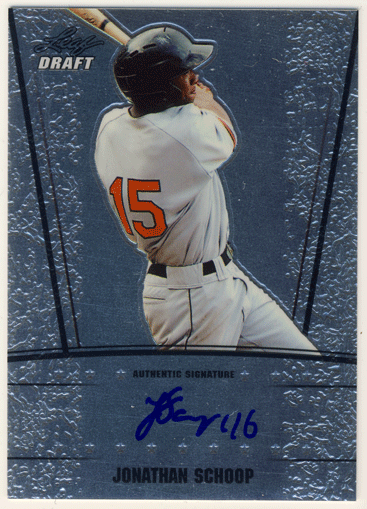 Jonathan Schoop 2011 Leaf Metal Draft Refractor Signature Auto 29/99