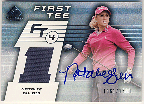 Natalie Gulbis Golf 2003 UD SP Game Used First Tee RC Jersey Auto 1361/1500