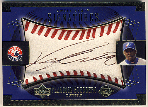 Vladimir Guerrero MLB 2003 UD Sweet Spot Signatures Auto Black Ink