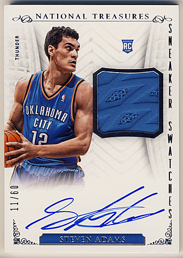 Steven Adams NBA 13-14 Panini National Treasures Sneaker Swatches Signature Auto 11/60