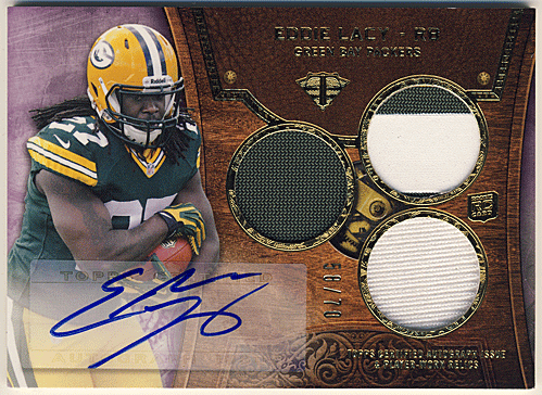 Eddie Lacy NFL 2013 Topps Triple Threads RC Purple Signature Jersey Patch Auto 58/70
