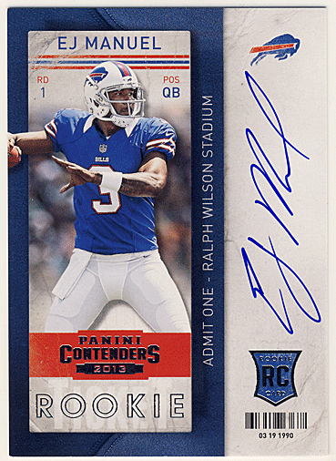 EJ Manuel NFL 2013 Panini Contenders RC SP Variation Signature Auto
