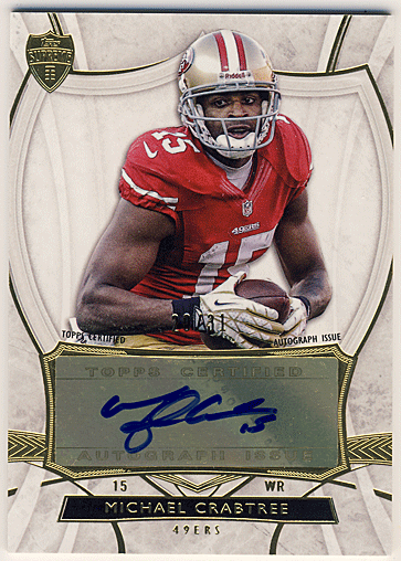 Michael Crabtree NFL 2013 Topps Supreme Signature Auto 20/31