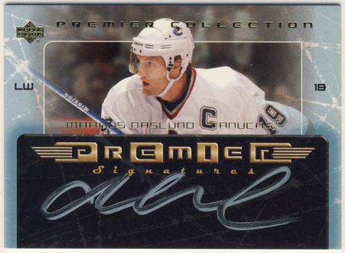 Markus Naslund NHL 03-04 UD Premier Collection Signature Auto