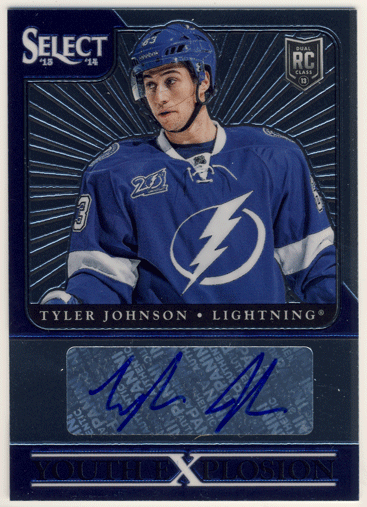 Tyler Johnson NHL 13-14 Panini Select Youth Explosion Signature Auto