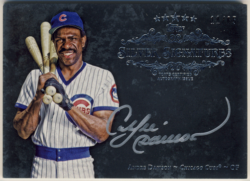 Andre Dawson MLB 2013 Topps Five Star Silver Signature Auto 11/65