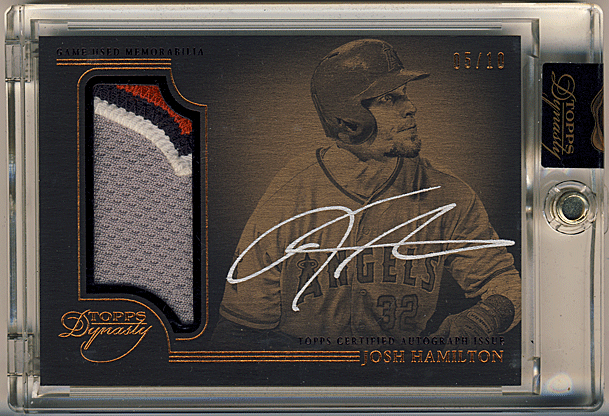 Josh Hamilton MLB 2014 Topps Dynasty Signature Patch Auto 05/10