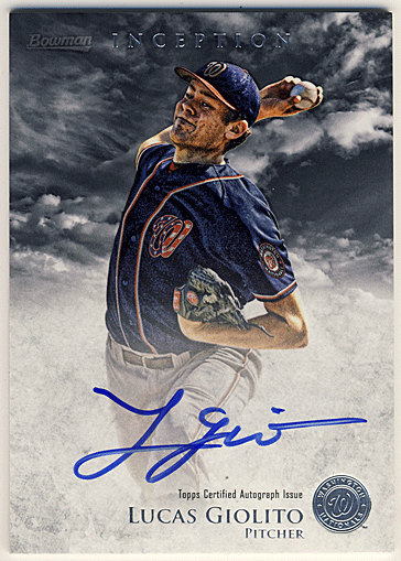 Lucas Giolito MLB 2013 Bowman Inception Signature Auto