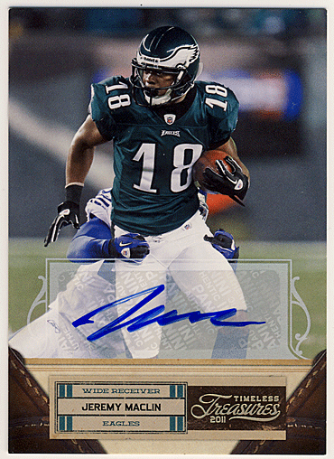 Jeremy Maclin NFL 2011 Panini Timeless Treasures Gold Signature Auto 15/15