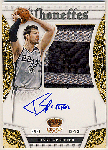 Tiago Splitter NBA 13-14 Panini Preferred Silhoettes Signature Patch Auto 03/25