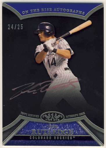 Josh Rutledge MLB 2013 Topps Tier One On The Rise Signature Auto 24/25