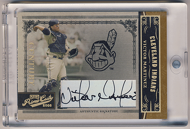 Victor Martinez MLB 2004 Playoff Prime Cuts Century Auto 3/5