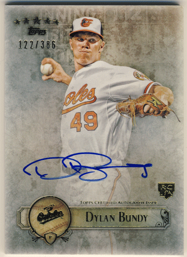 Dylan Bundy MLB 2013 Topps Five Star RC Signature Auto 122/386