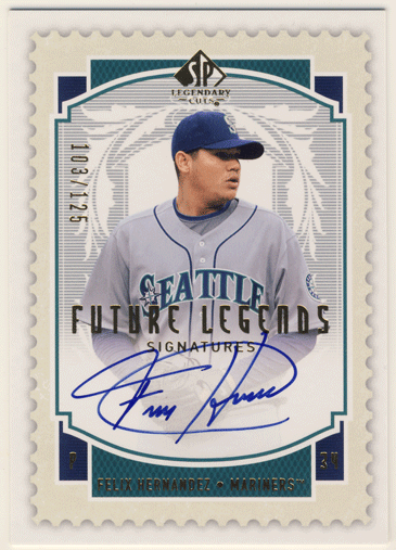 Felix Hernandez MLB 2009 UD SP Legendary Cuts Futuer Legends Signature Auto 103/125