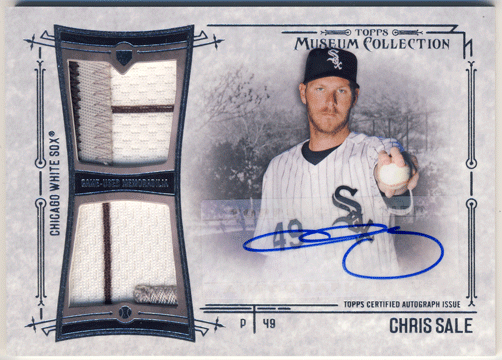 Chris Sale MLB 2015 Topps Museum Collection Signature Jersey Patch Auto 36/99