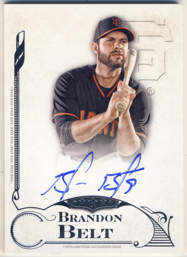 Brandon Belt MLB 2015 Topps Five Star Signature Auto