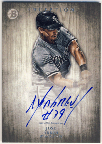 Jose Abreu MLB 2014 Bowman Inception  Signature Auto