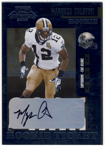 Marques Colston NFL 2006 Playoff Contenders RC Signature Auto