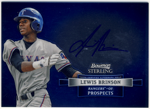 Lewis Brinson MLB 2012 Bowman Sterling Prospects Signature Auto
